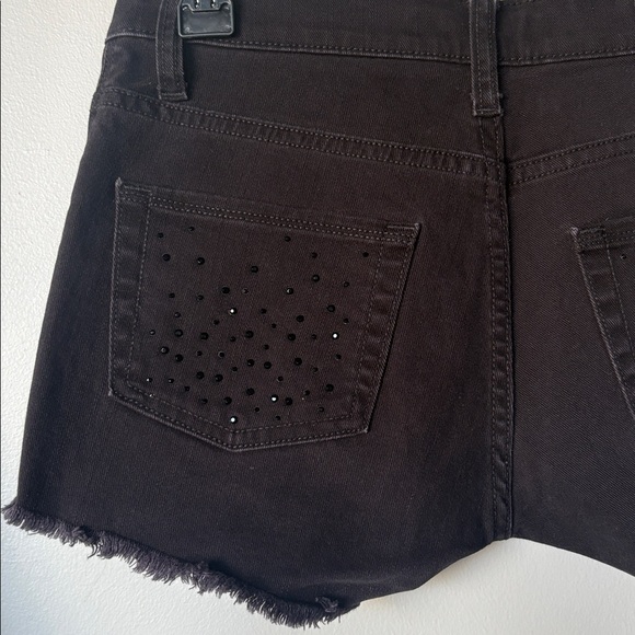 Rock & Republic Black on black Rhinestone ‘Lolita’  jean shorts - Picture 9 of 12